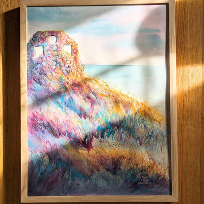 Video zooming in on Ghosts, an original painting by Tara Shoemaker.